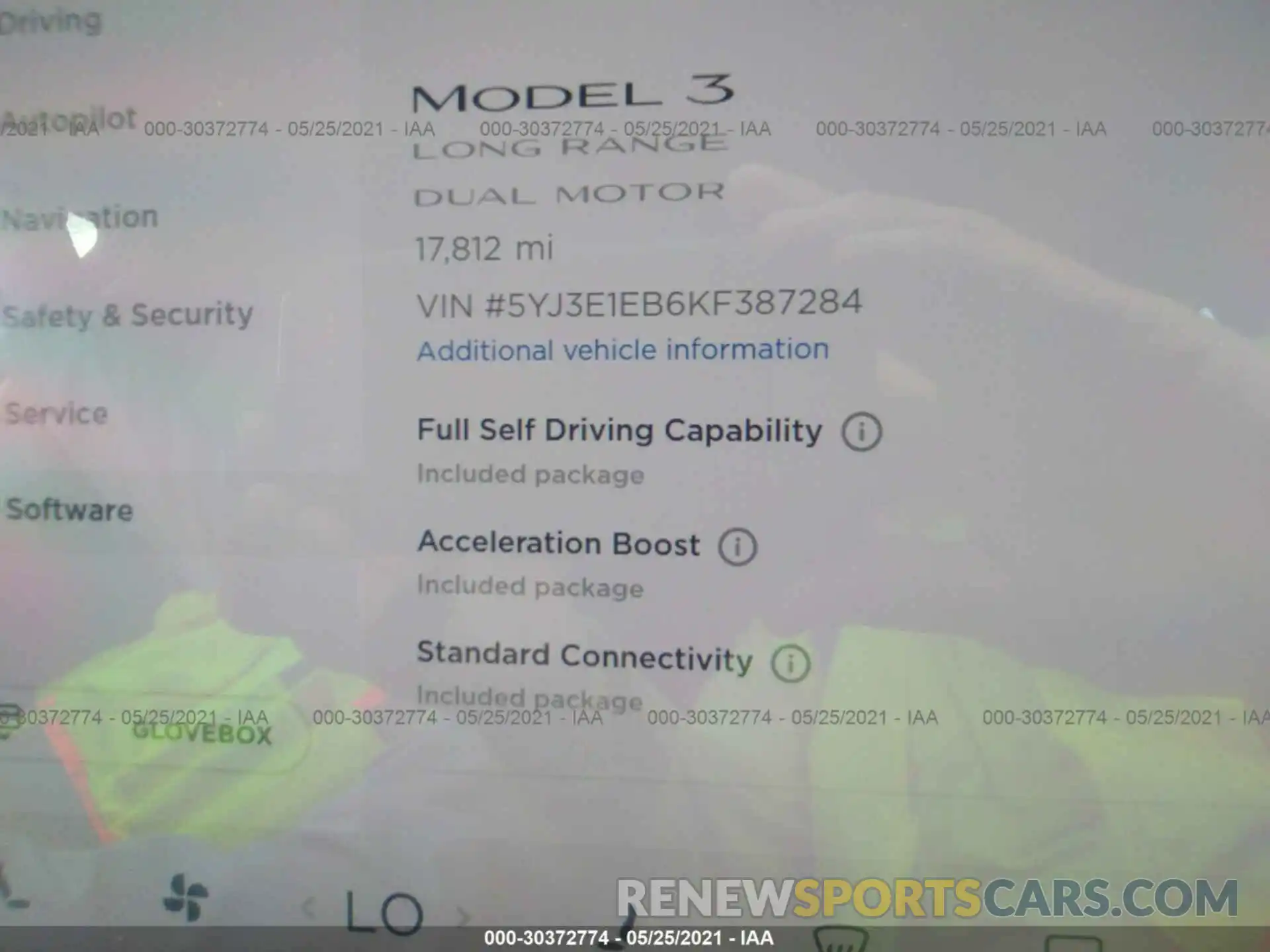 7 Photograph of a damaged car 5YJ3E1EB6KF387284 TESLA MODEL 3 2019