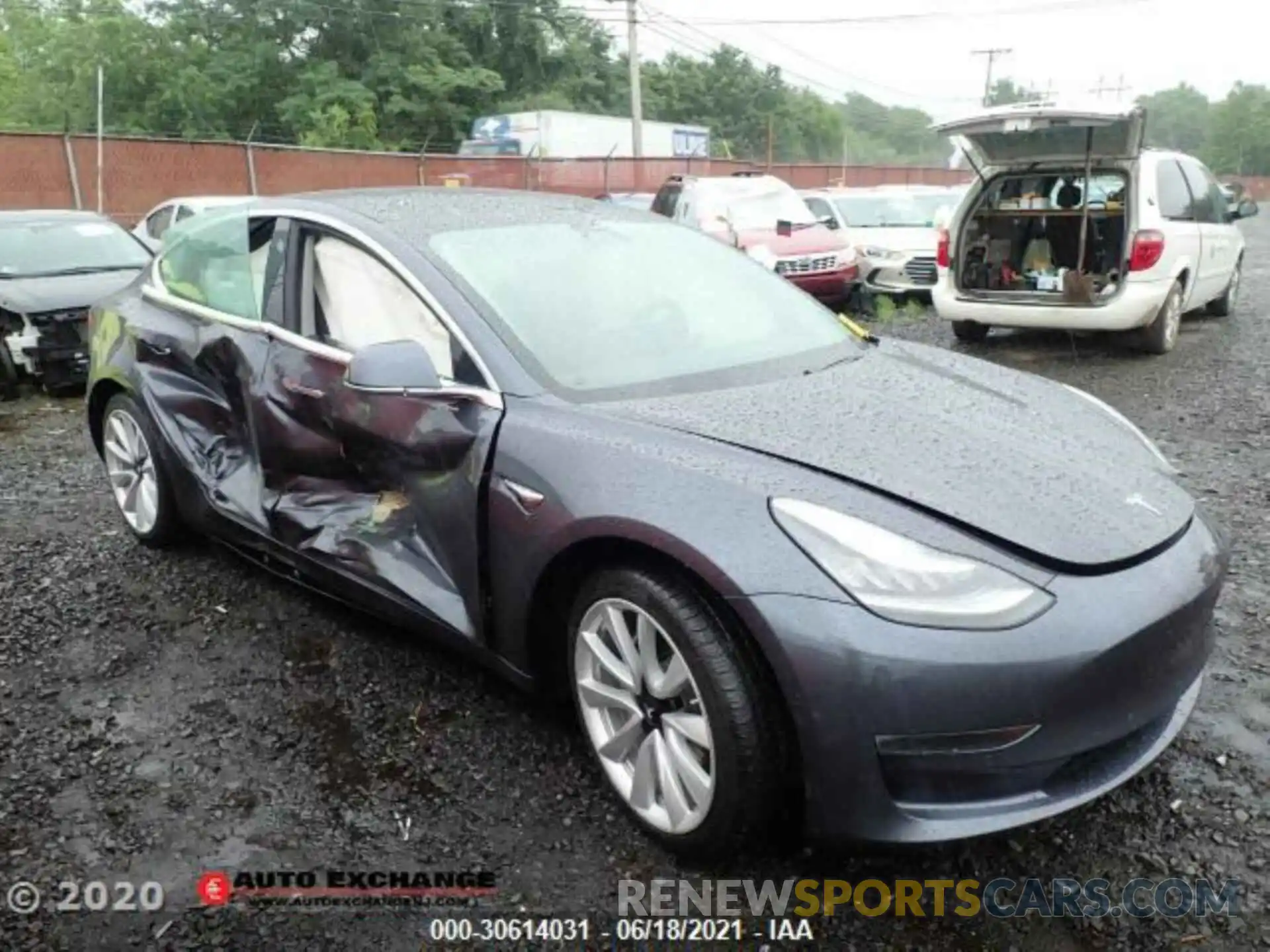 2 Photograph of a damaged car 5YJ3E1EB6KF389200 TESLA MODEL 3 2019