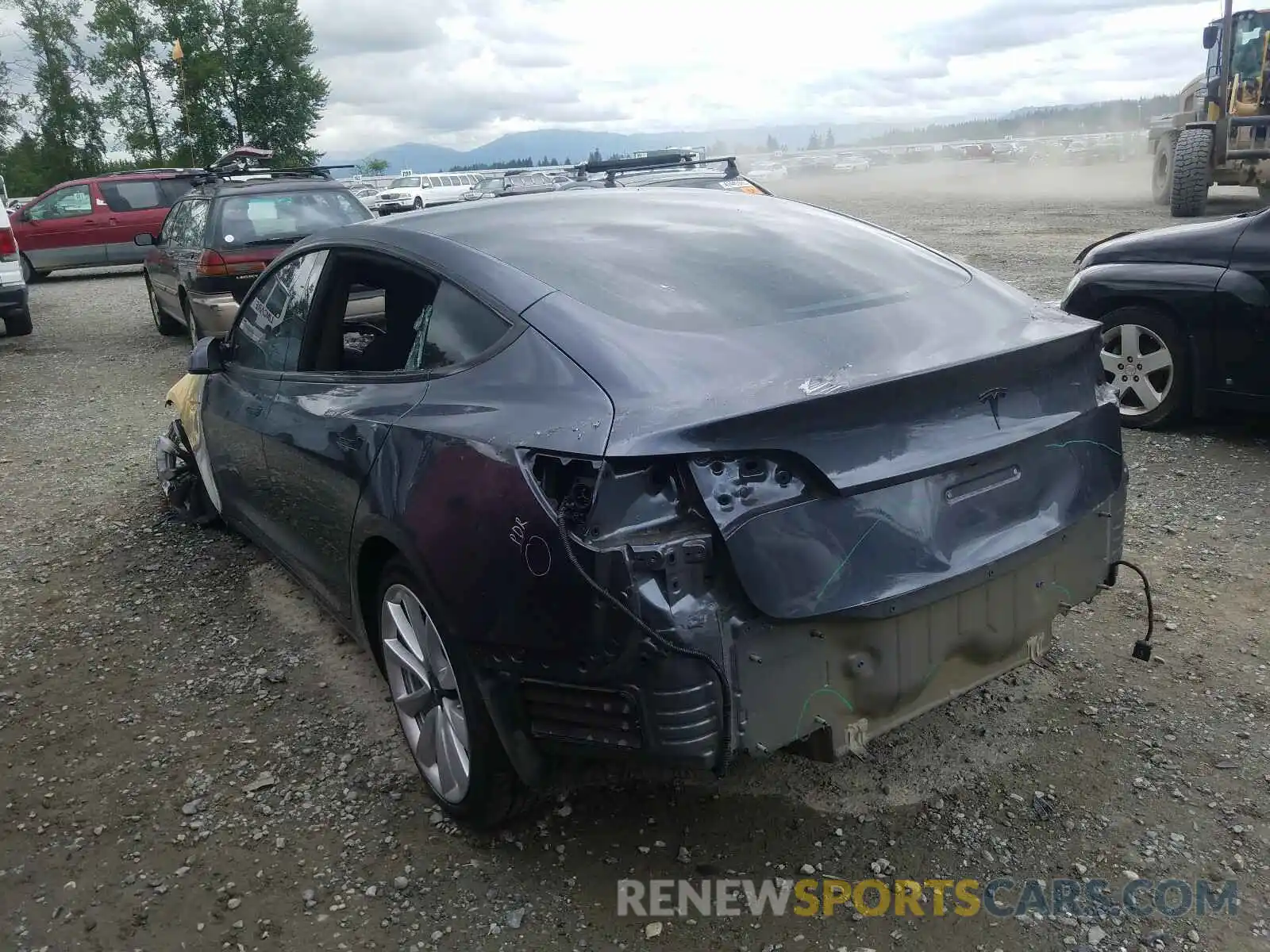 3 Photograph of a damaged car 5YJ3E1EB6KF389231 TESLA MODEL 3 2019