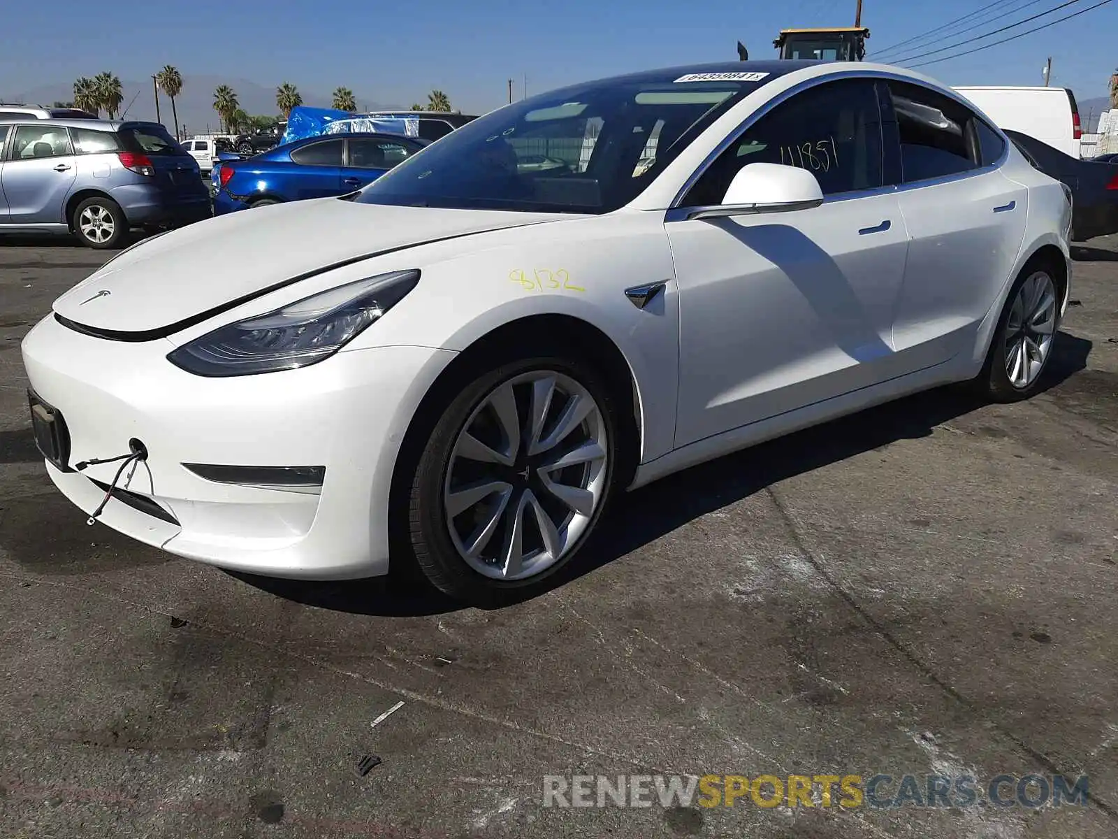 2 Photograph of a damaged car 5YJ3E1EB6KF390119 TESLA MODEL 3 2019