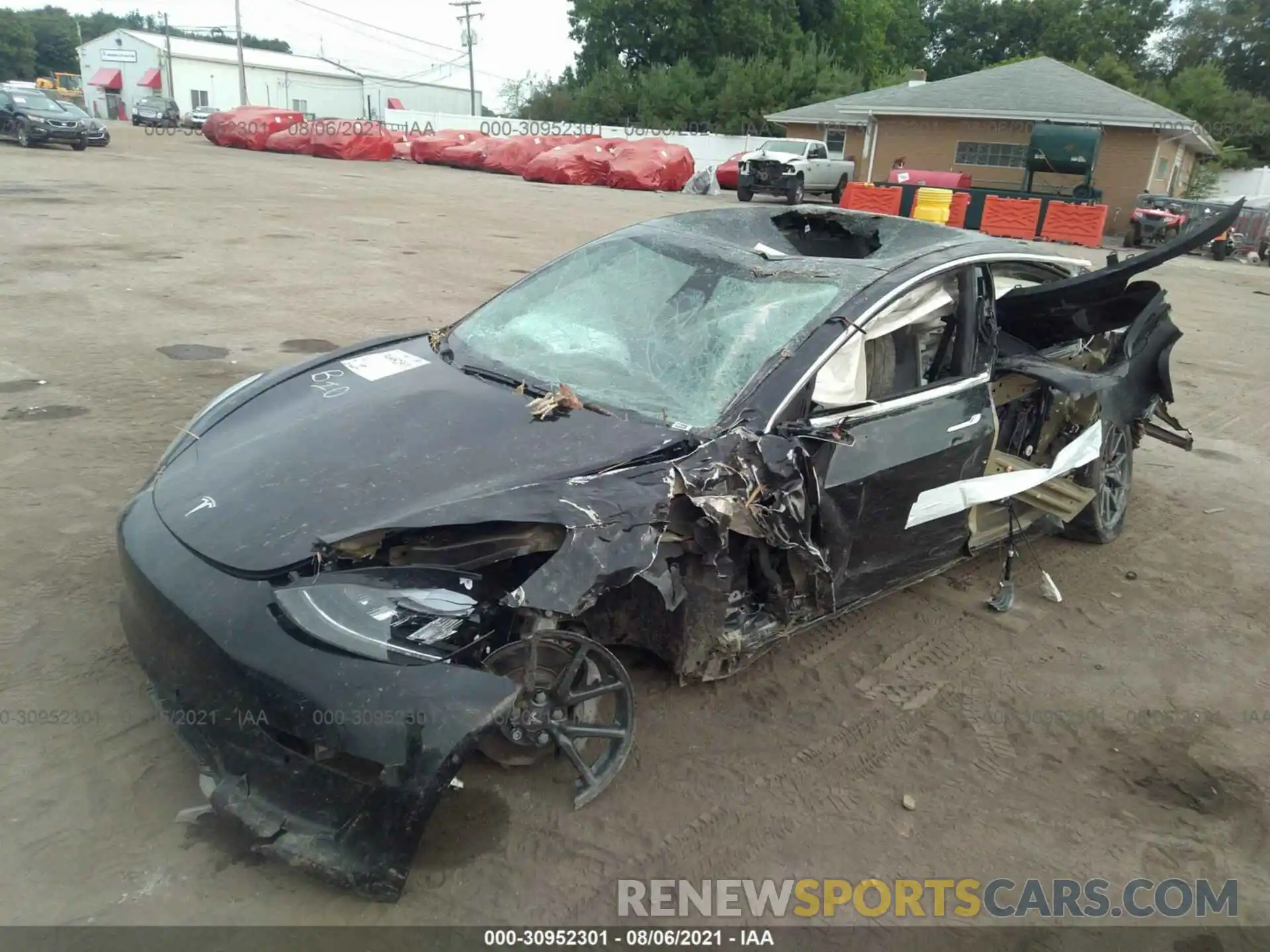 2 Photograph of a damaged car 5YJ3E1EB6KF390508 TESLA MODEL 3 2019