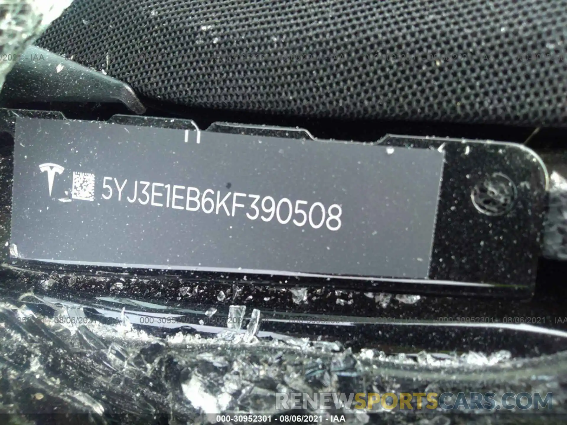 9 Фотография поврежденного автомобиля 5YJ3E1EB6KF390508 TESLA MODEL 3 2019