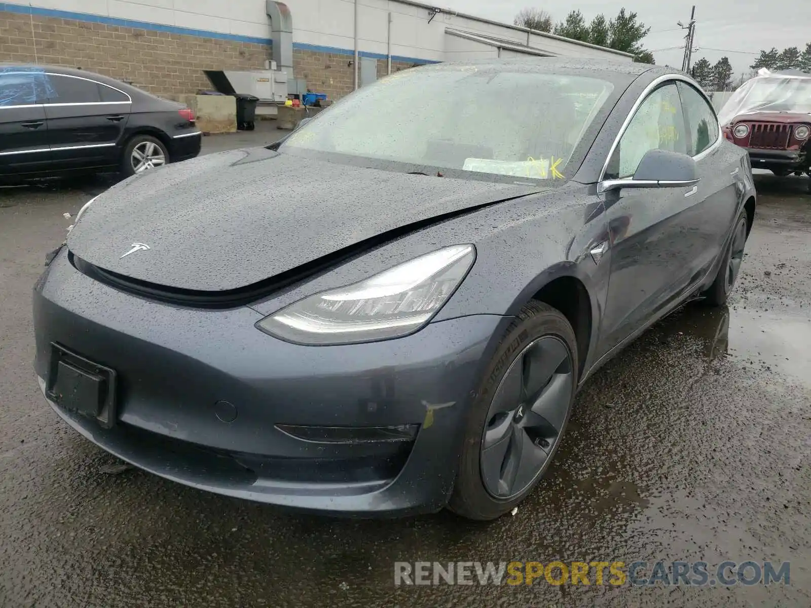 2 Photograph of a damaged car 5YJ3E1EB6KF390850 TESLA MODEL 3 2019