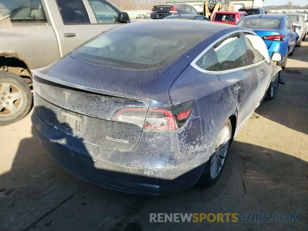 4 Photograph of a damaged car 5YJ3E1EB6KF393103 TESLA MODEL 3 2019