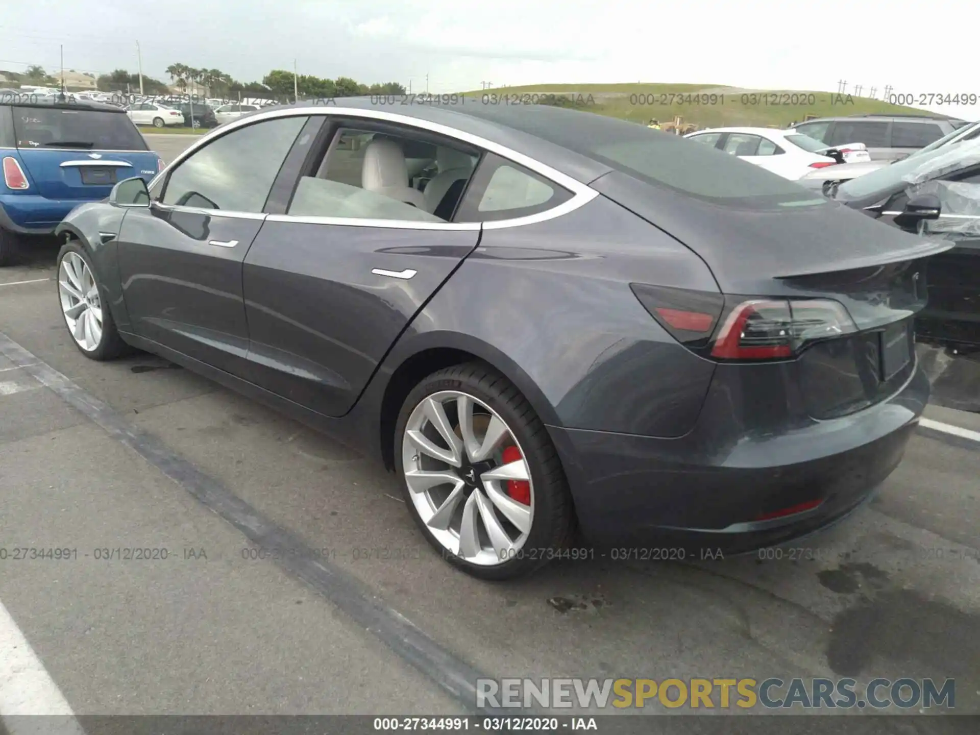 3 Photograph of a damaged car 5YJ3E1EB6KF393361 TESLA MODEL 3 2019