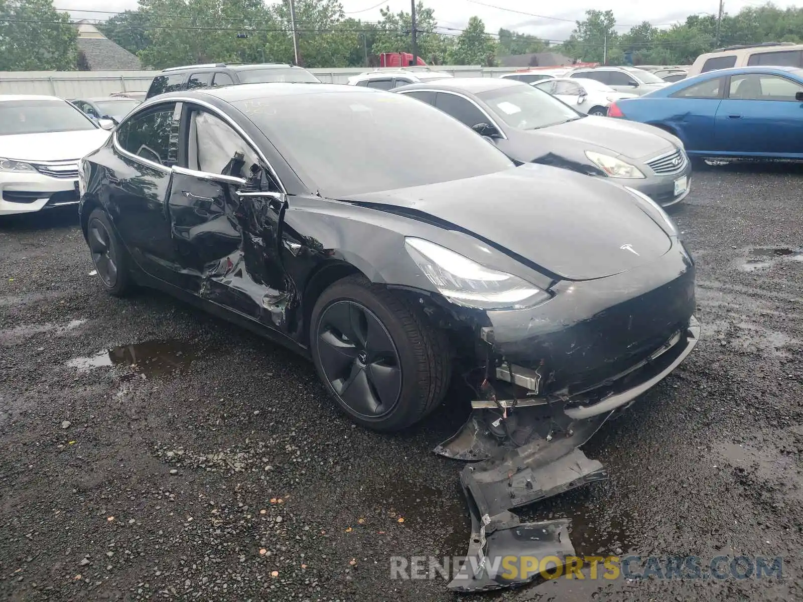 1 Photograph of a damaged car 5YJ3E1EB6KF406710 TESLA MODEL 3 2019