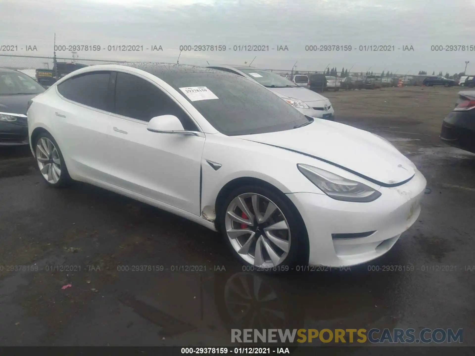 1 Photograph of a damaged car 5YJ3E1EB6KF425631 TESLA MODEL 3 2019