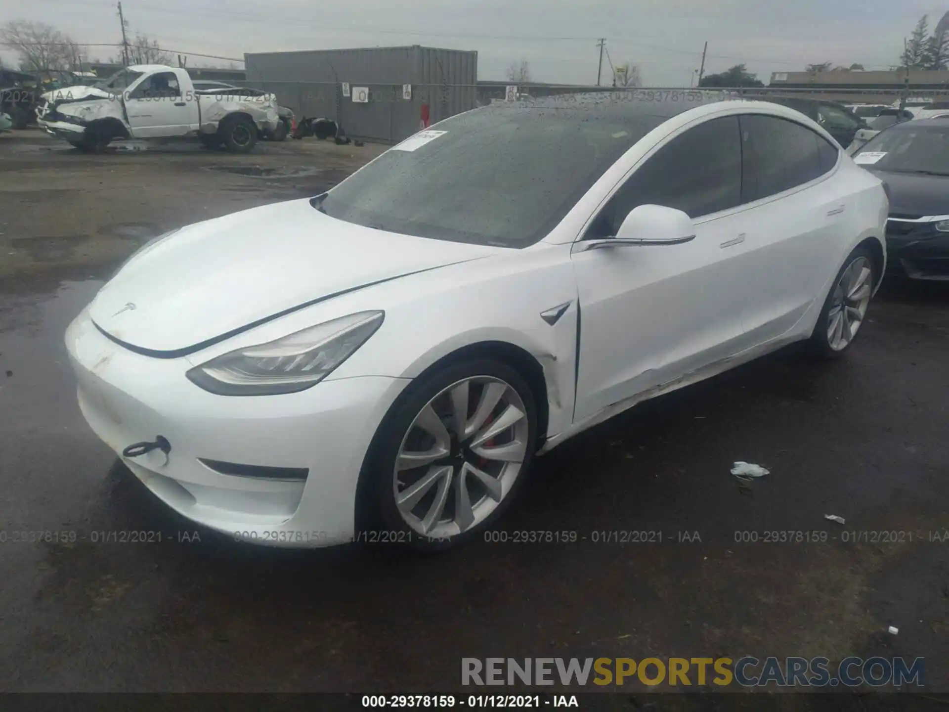 2 Photograph of a damaged car 5YJ3E1EB6KF425631 TESLA MODEL 3 2019