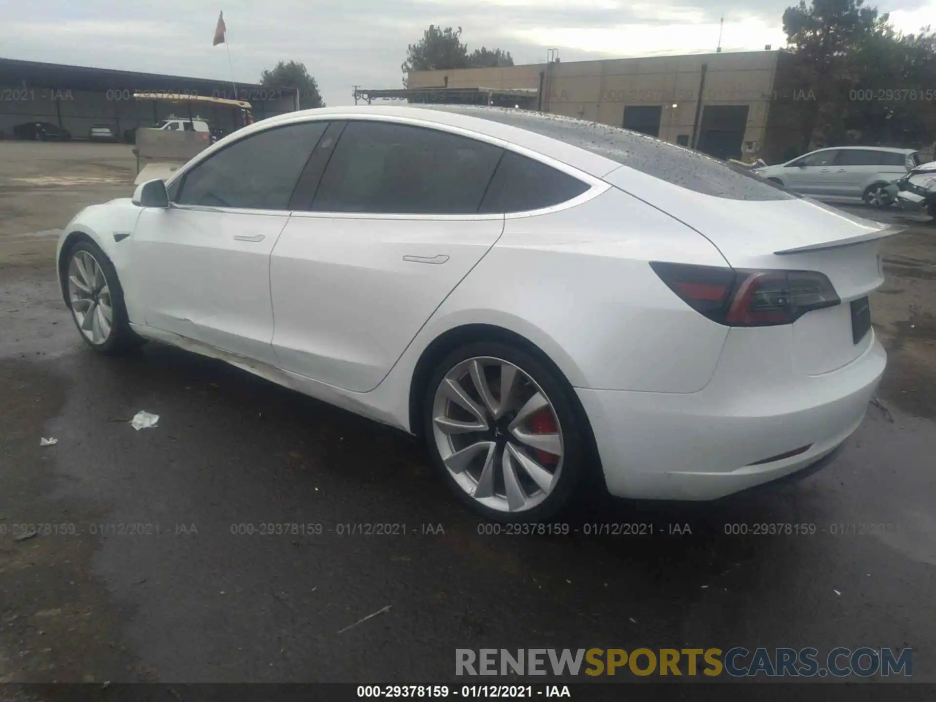 3 Photograph of a damaged car 5YJ3E1EB6KF425631 TESLA MODEL 3 2019