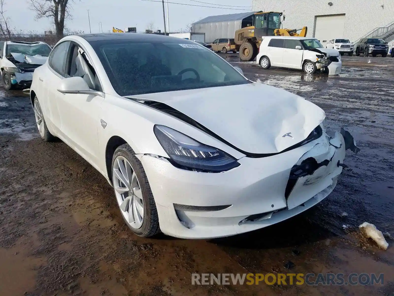 1 Photograph of a damaged car 5YJ3E1EB6KF429565 TESLA MODEL 3 2019