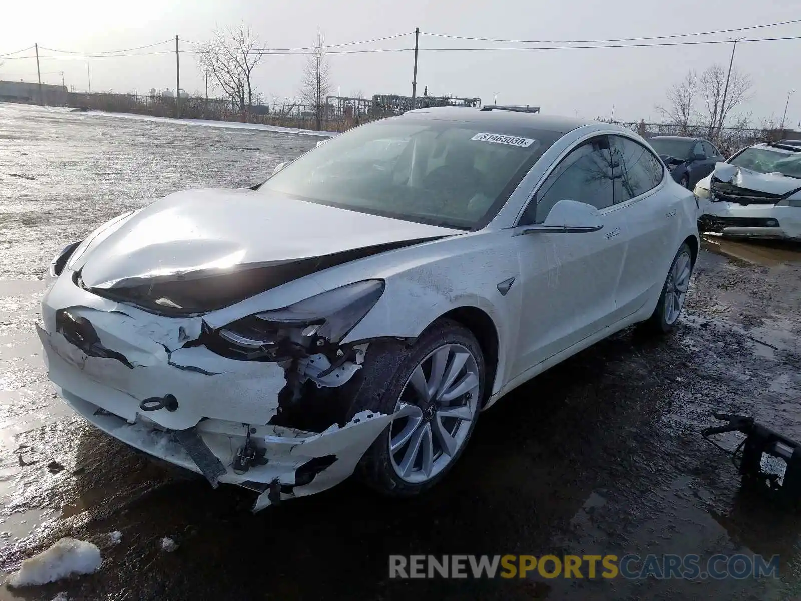 2 Photograph of a damaged car 5YJ3E1EB6KF429565 TESLA MODEL 3 2019