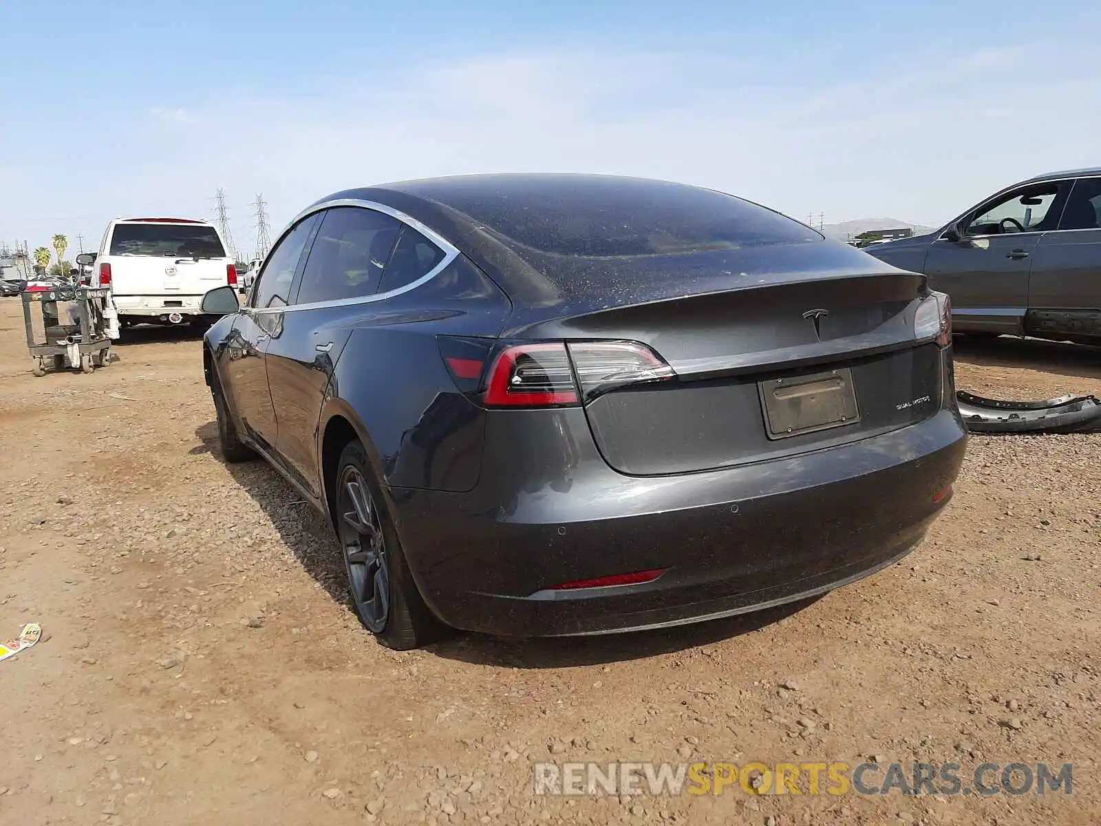 3 Photograph of a damaged car 5YJ3E1EB6KF432482 TESLA MODEL 3 2019