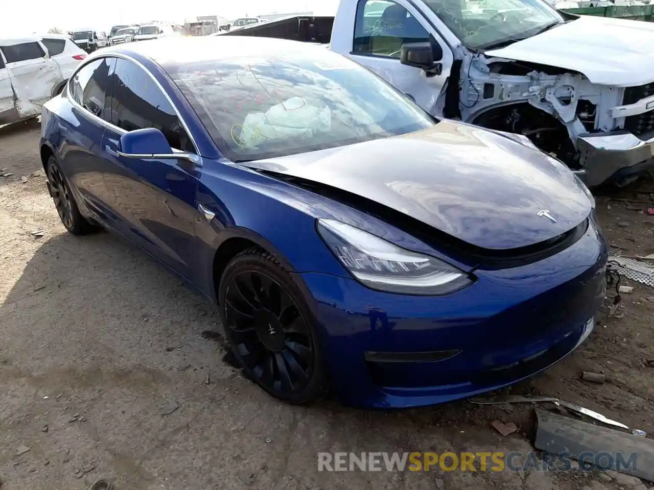 1 Photograph of a damaged car 5YJ3E1EB6KF433194 TESLA MODEL 3 2019