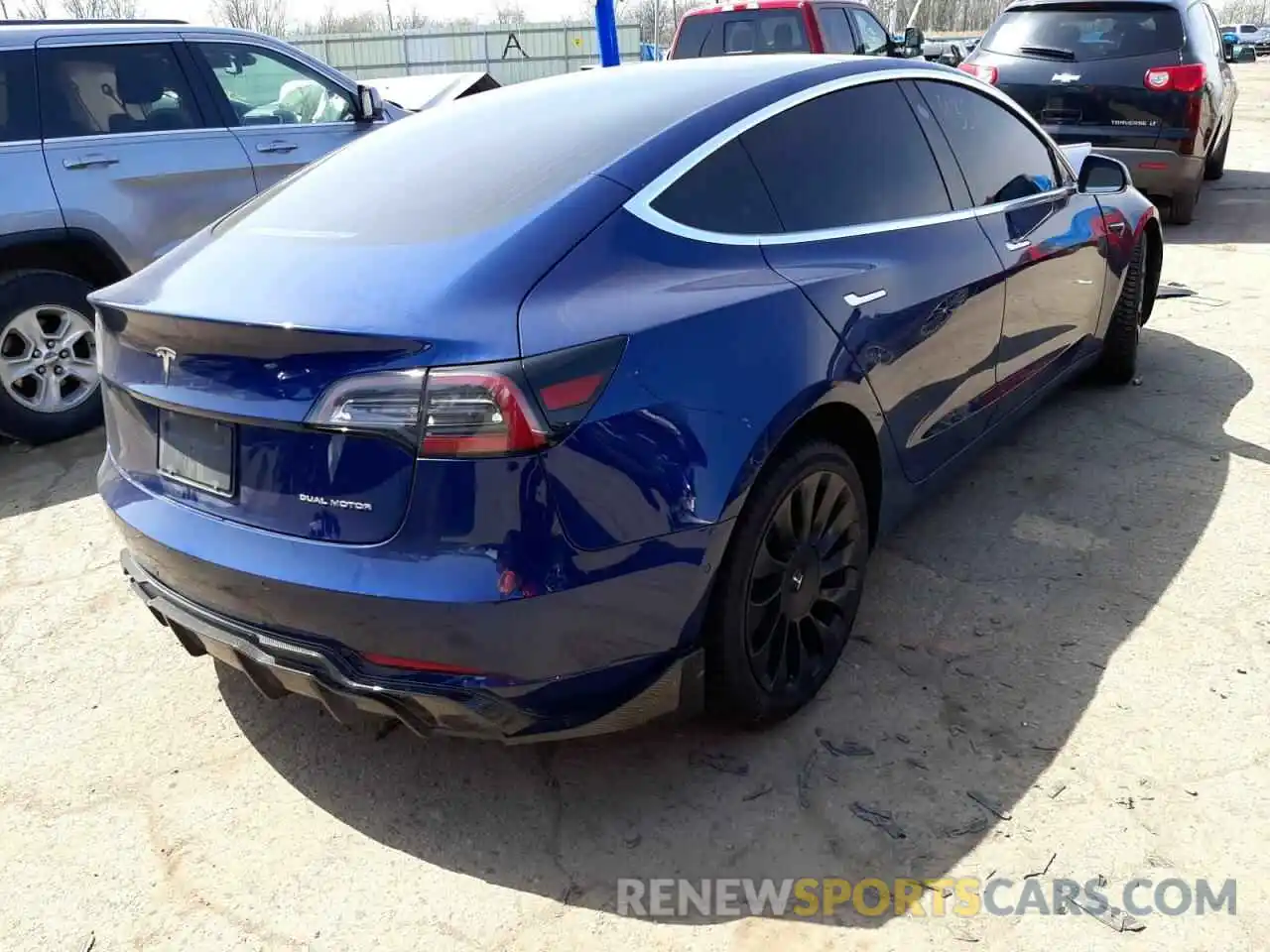 4 Photograph of a damaged car 5YJ3E1EB6KF433194 TESLA MODEL 3 2019