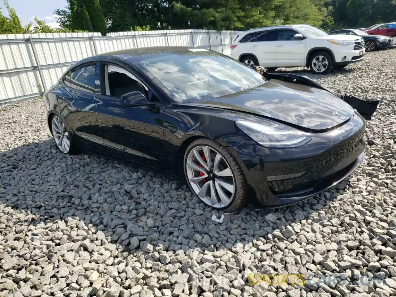 1 Photograph of a damaged car 5YJ3E1EB6KF434622 TESLA MODEL 3 2019