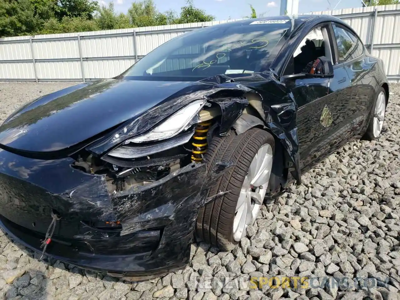 9 Photograph of a damaged car 5YJ3E1EB6KF434622 TESLA MODEL 3 2019