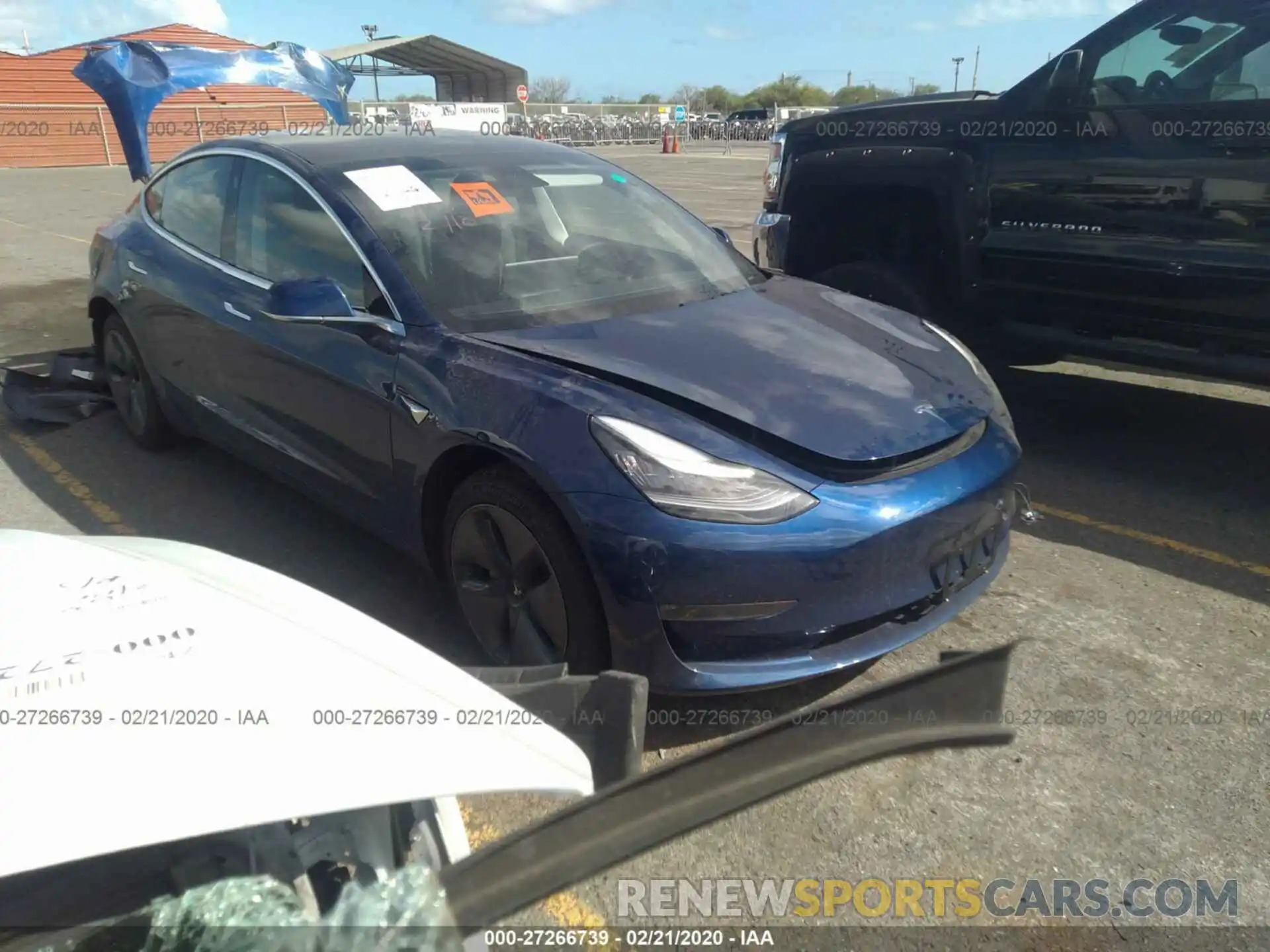 1 Photograph of a damaged car 5YJ3E1EB6KF437343 TESLA MODEL 3 2019