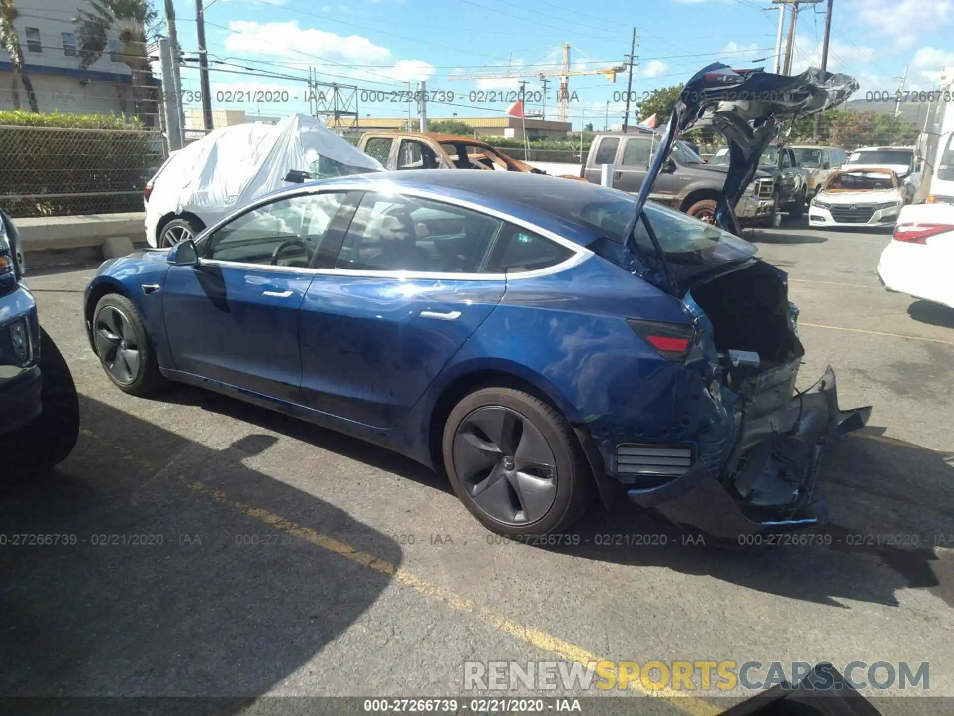 3 Photograph of a damaged car 5YJ3E1EB6KF437343 TESLA MODEL 3 2019