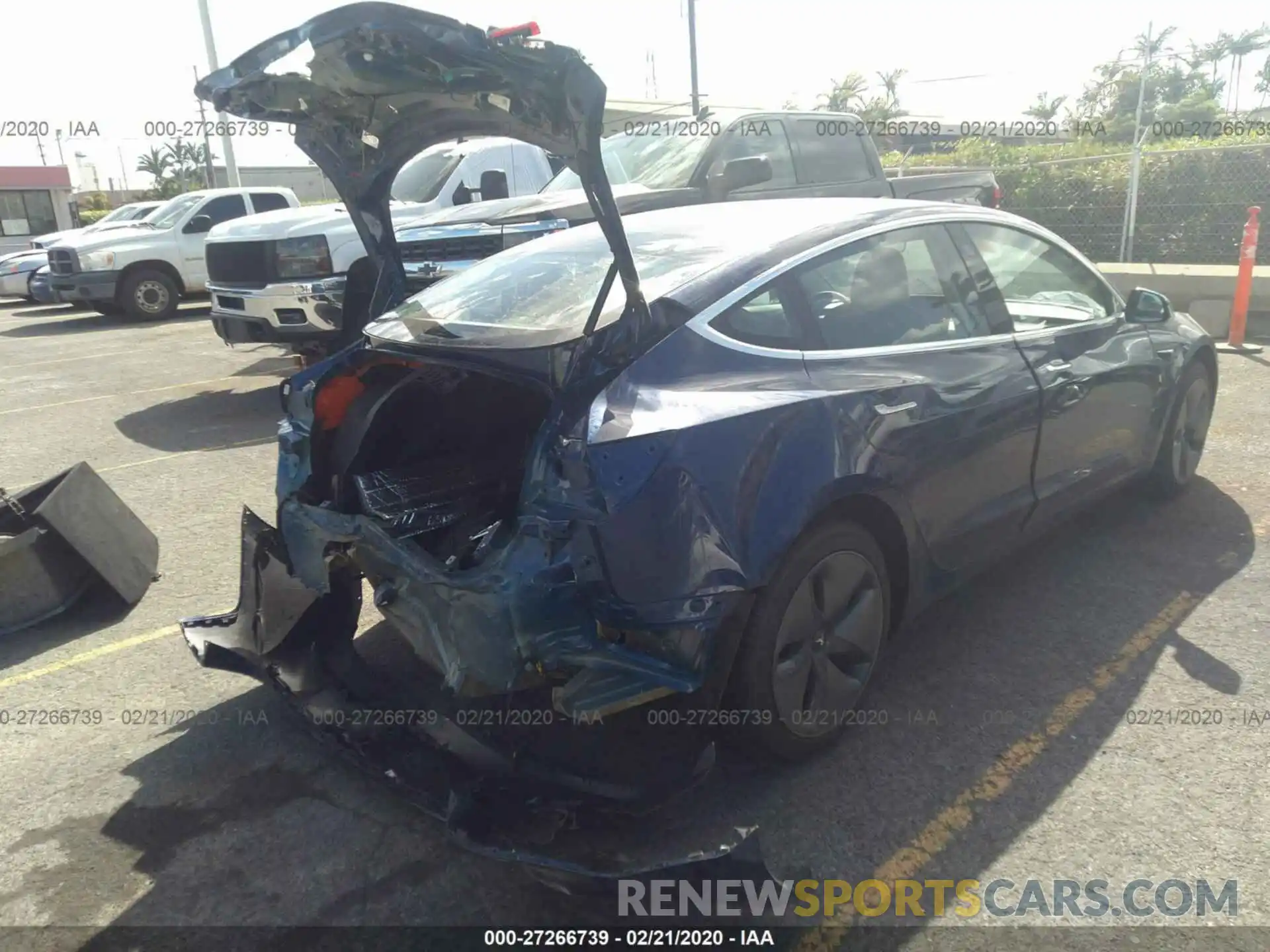 4 Photograph of a damaged car 5YJ3E1EB6KF437343 TESLA MODEL 3 2019