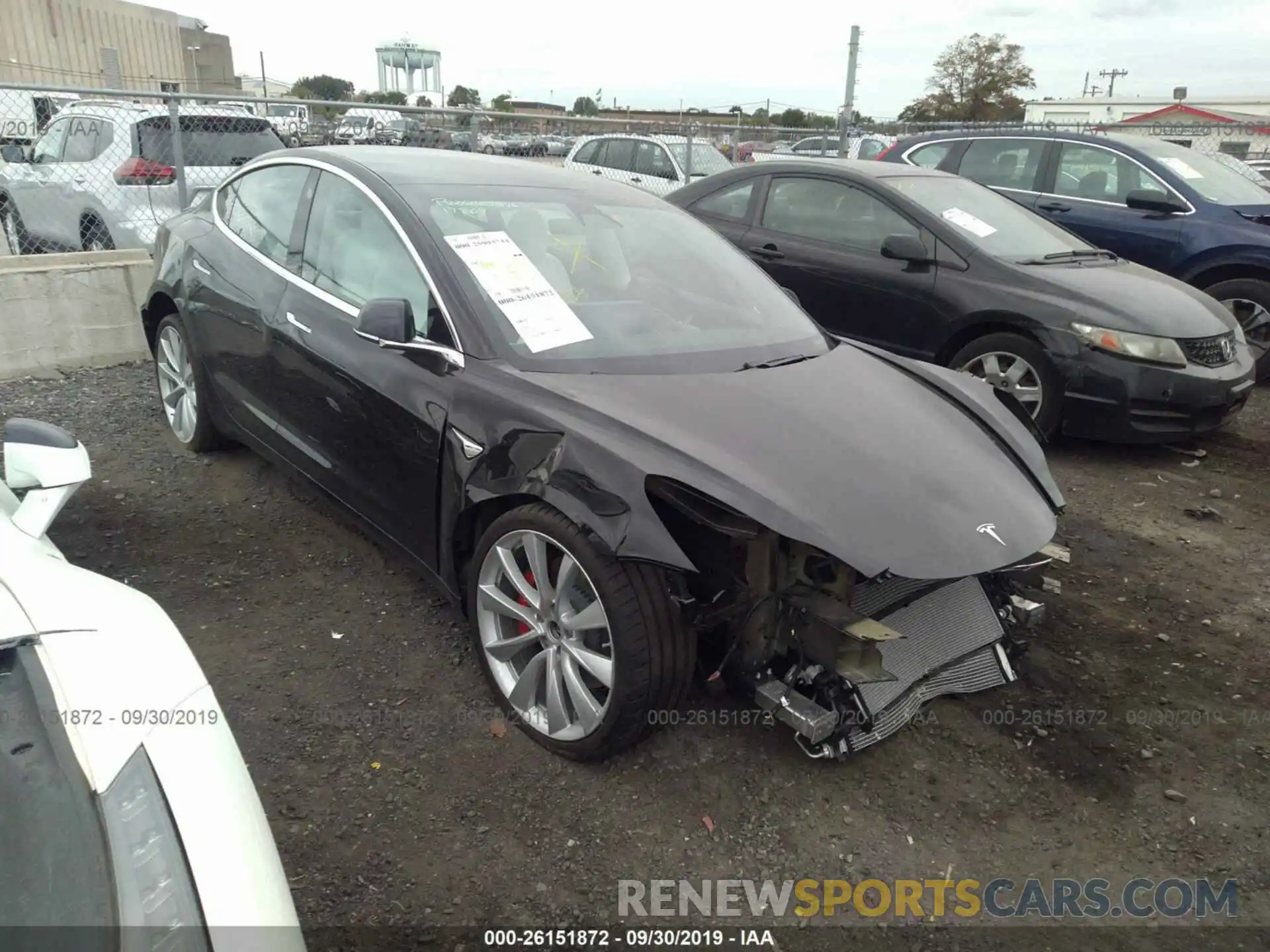 1 Photograph of a damaged car 5YJ3E1EB6KF438833 TESLA MODEL 3 2019