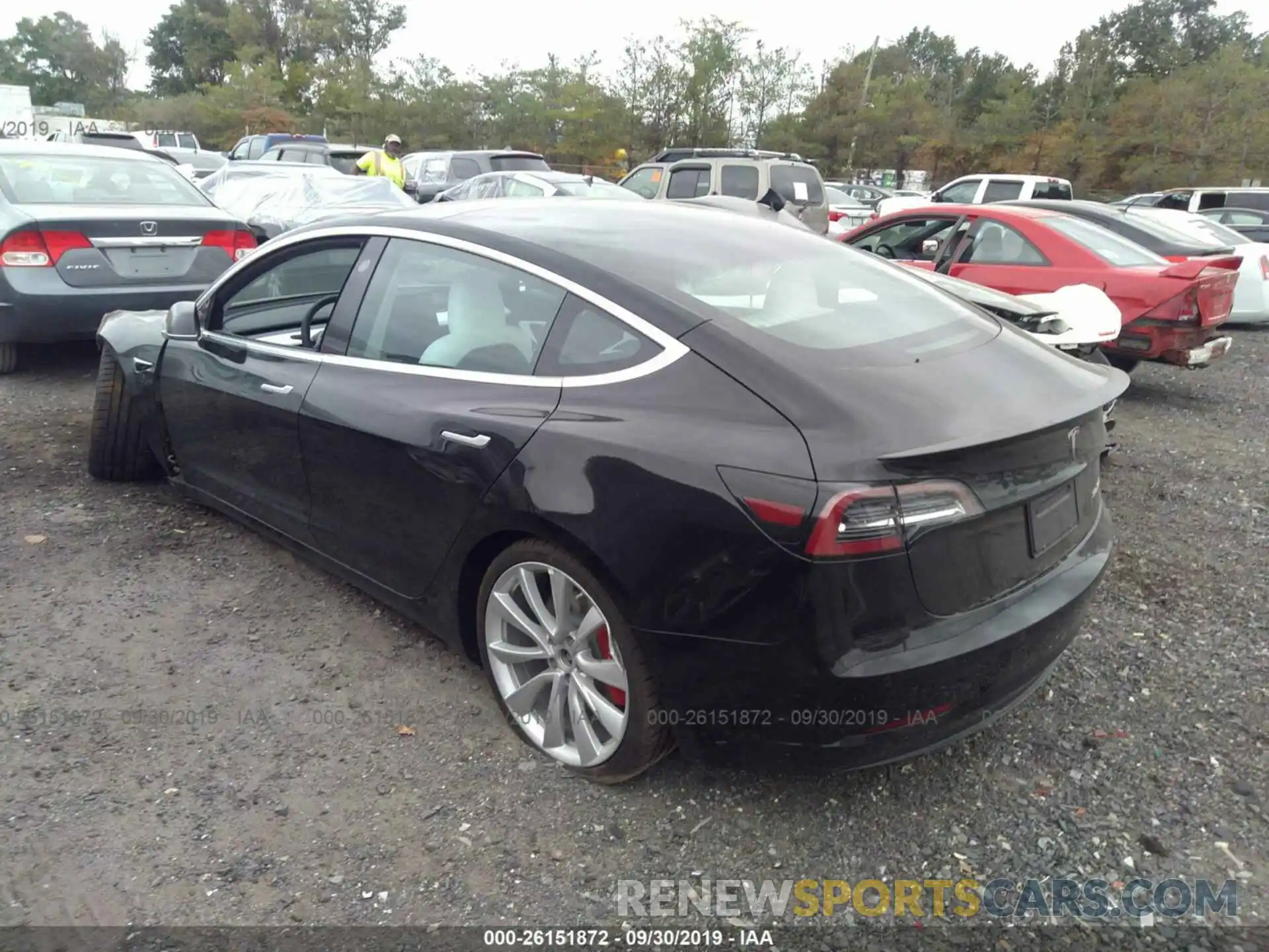 3 Photograph of a damaged car 5YJ3E1EB6KF438833 TESLA MODEL 3 2019