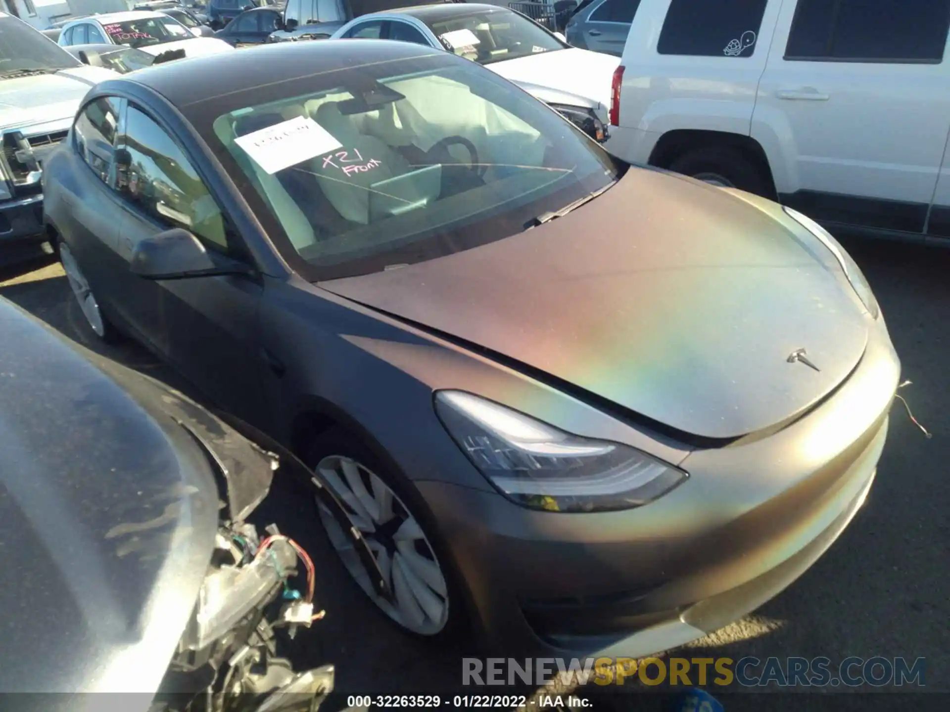 1 Photograph of a damaged car 5YJ3E1EB6KF438850 TESLA MODEL 3 2019