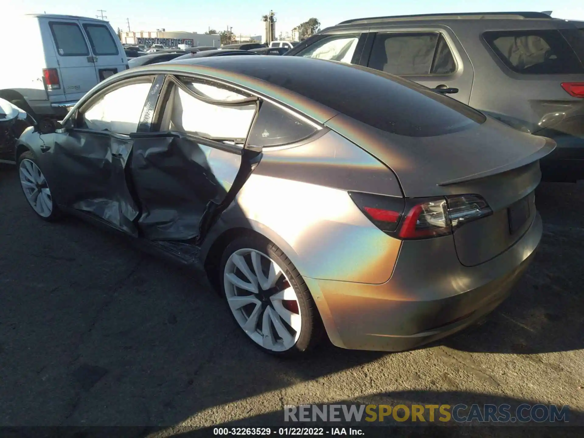 3 Photograph of a damaged car 5YJ3E1EB6KF438850 TESLA MODEL 3 2019