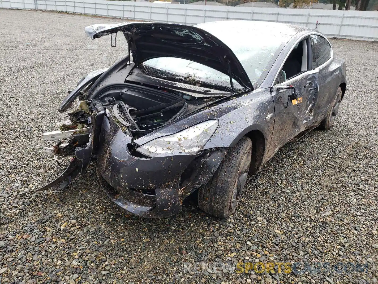 2 Photograph of a damaged car 5YJ3E1EB6KF440422 TESLA MODEL 3 2019