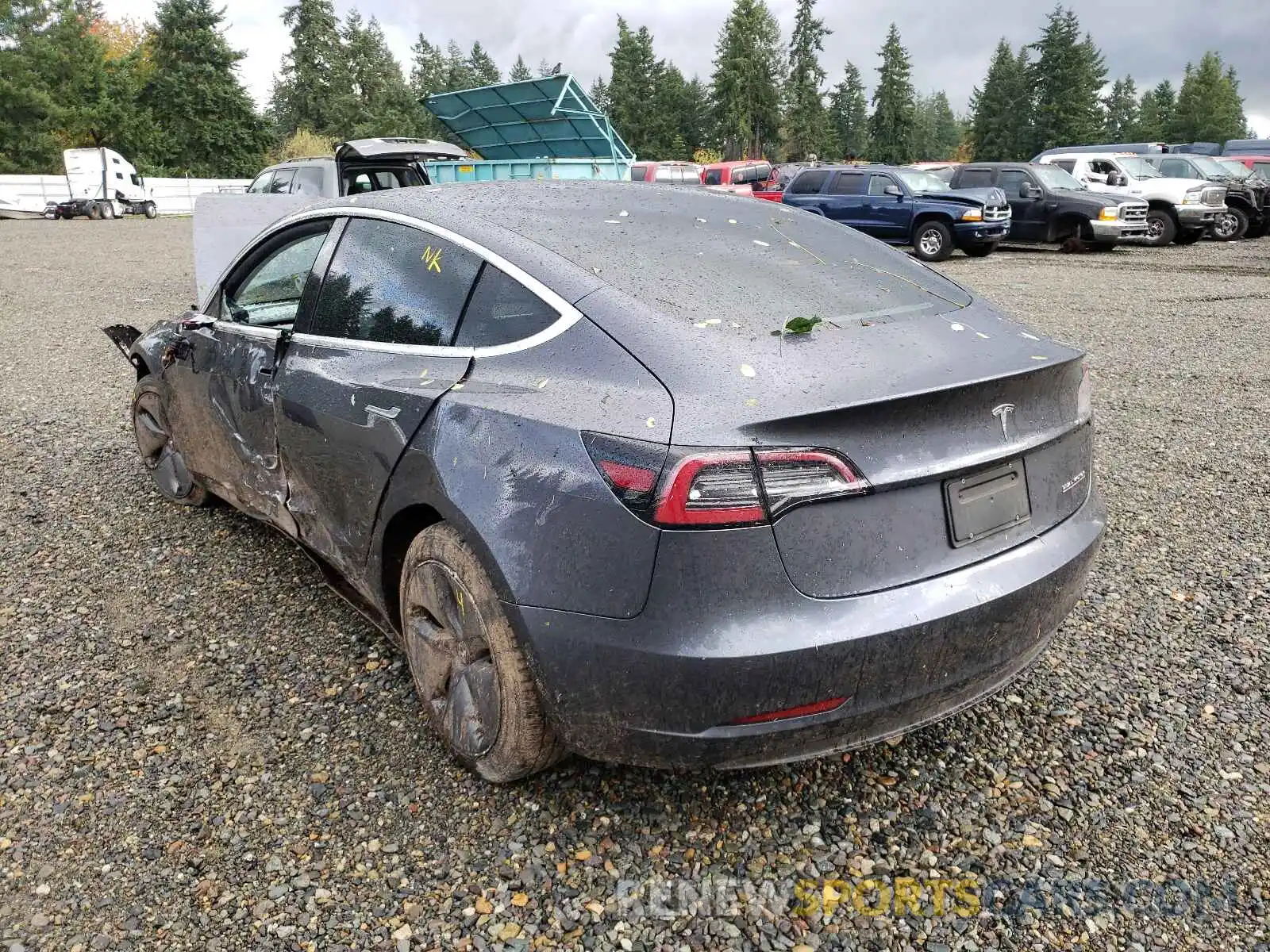 3 Photograph of a damaged car 5YJ3E1EB6KF440422 TESLA MODEL 3 2019