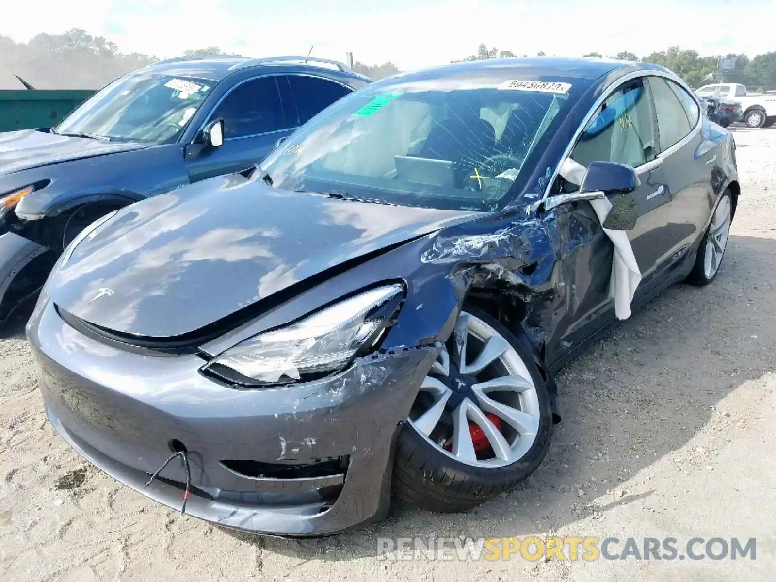 2 Photograph of a damaged car 5YJ3E1EB6KF440808 TESLA MODEL 3 2019