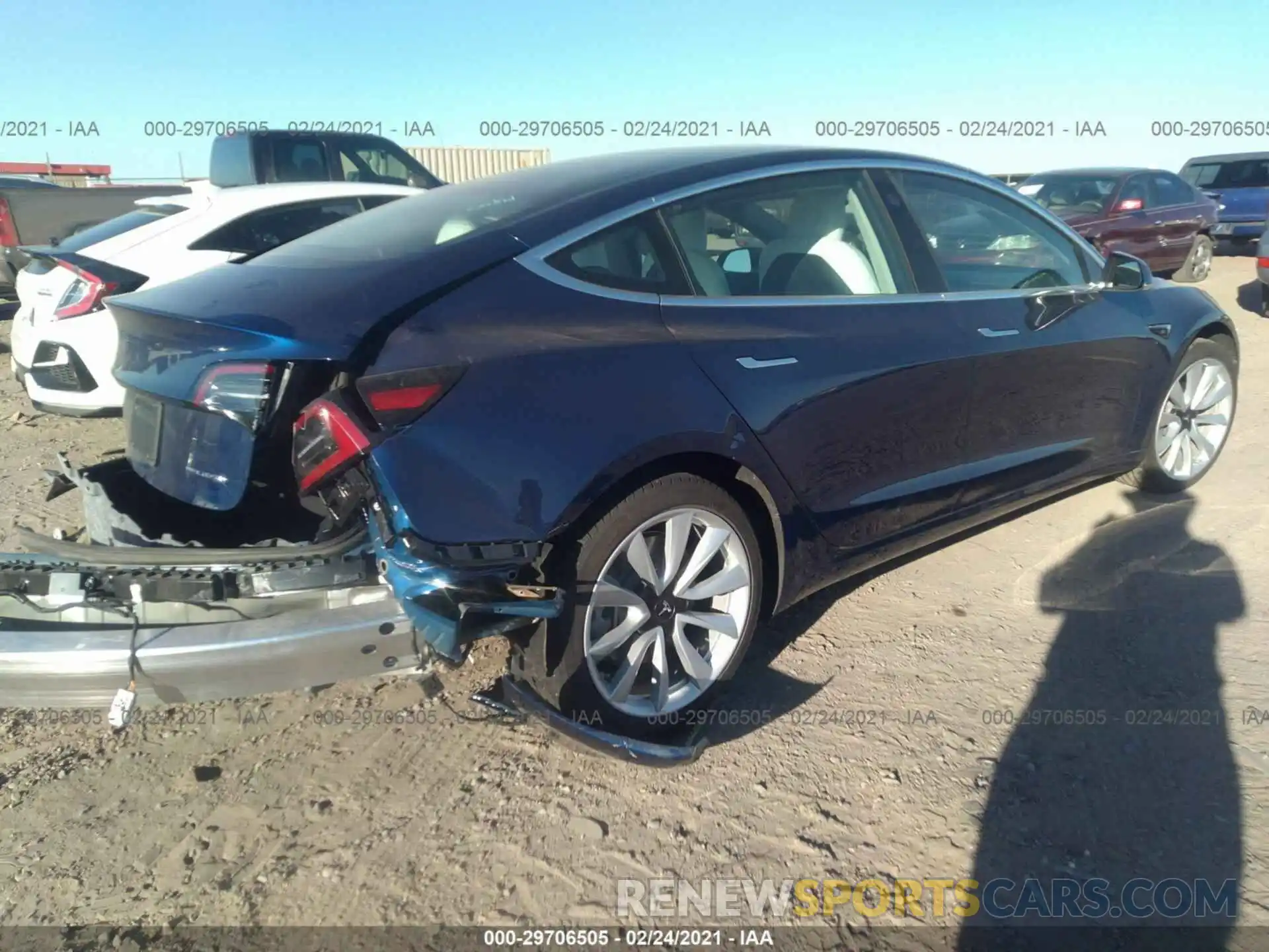 4 Photograph of a damaged car 5YJ3E1EB6KF450917 TESLA MODEL 3 2019