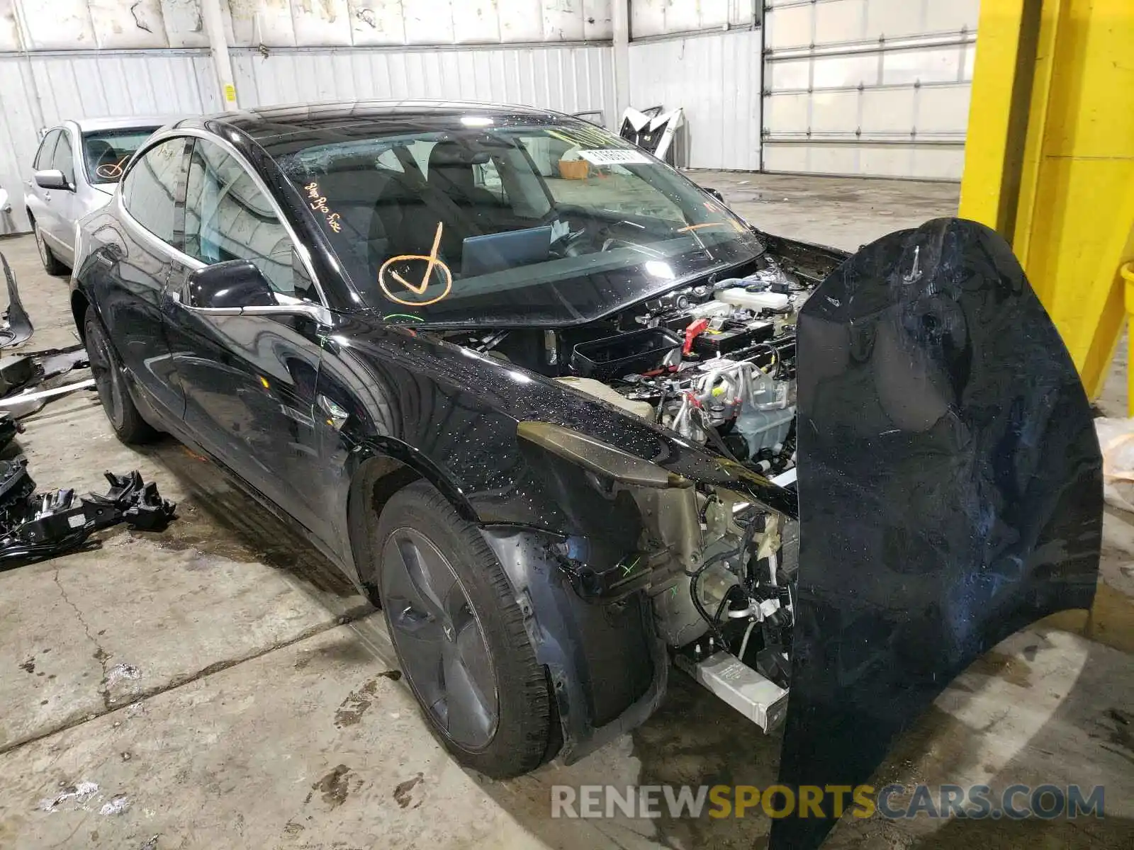 1 Photograph of a damaged car 5YJ3E1EB6KF451629 TESLA MODEL 3 2019