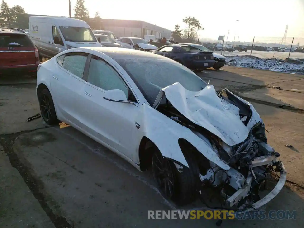 1 Photograph of a damaged car 5YJ3E1EB6KF451906 TESLA MODEL 3 2019