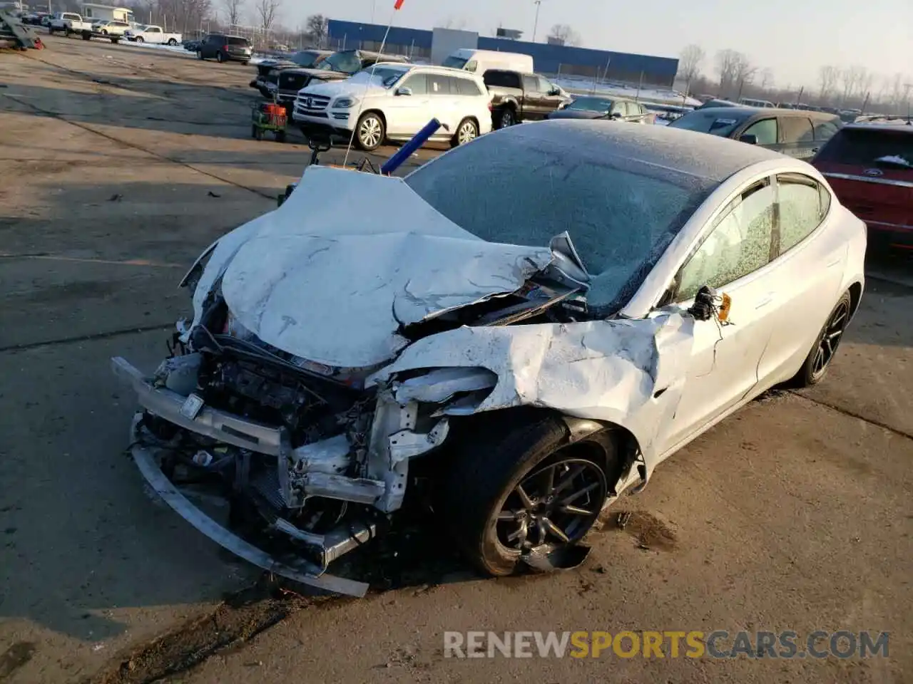 2 Photograph of a damaged car 5YJ3E1EB6KF451906 TESLA MODEL 3 2019