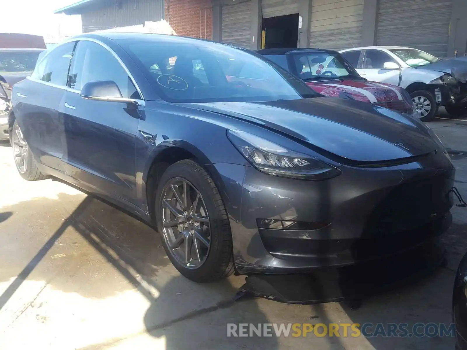 1 Photograph of a damaged car 5YJ3E1EB6KF451923 TESLA MODEL 3 2019