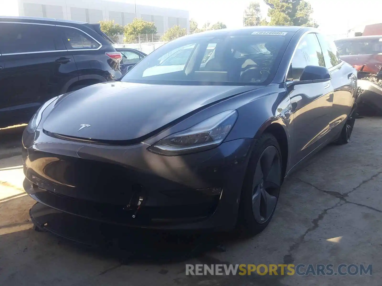 2 Photograph of a damaged car 5YJ3E1EB6KF451923 TESLA MODEL 3 2019