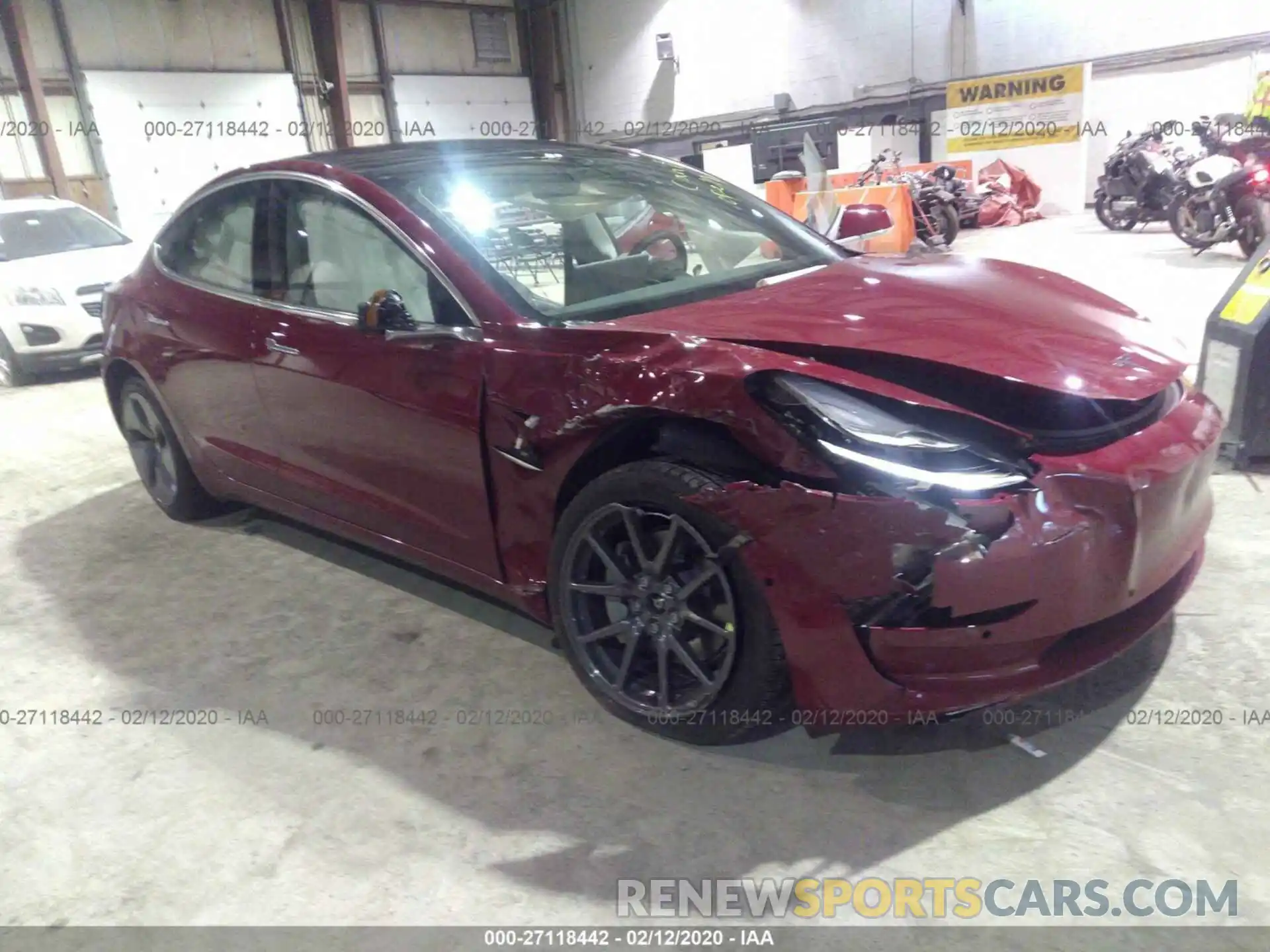 1 Photograph of a damaged car 5YJ3E1EB6KF452506 TESLA MODEL 3 2019