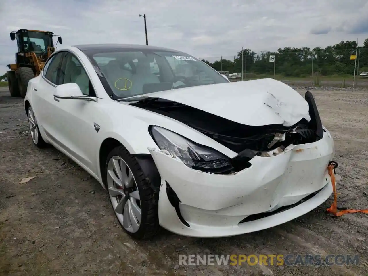 1 Photograph of a damaged car 5YJ3E1EB6KF470083 TESLA MODEL 3 2019