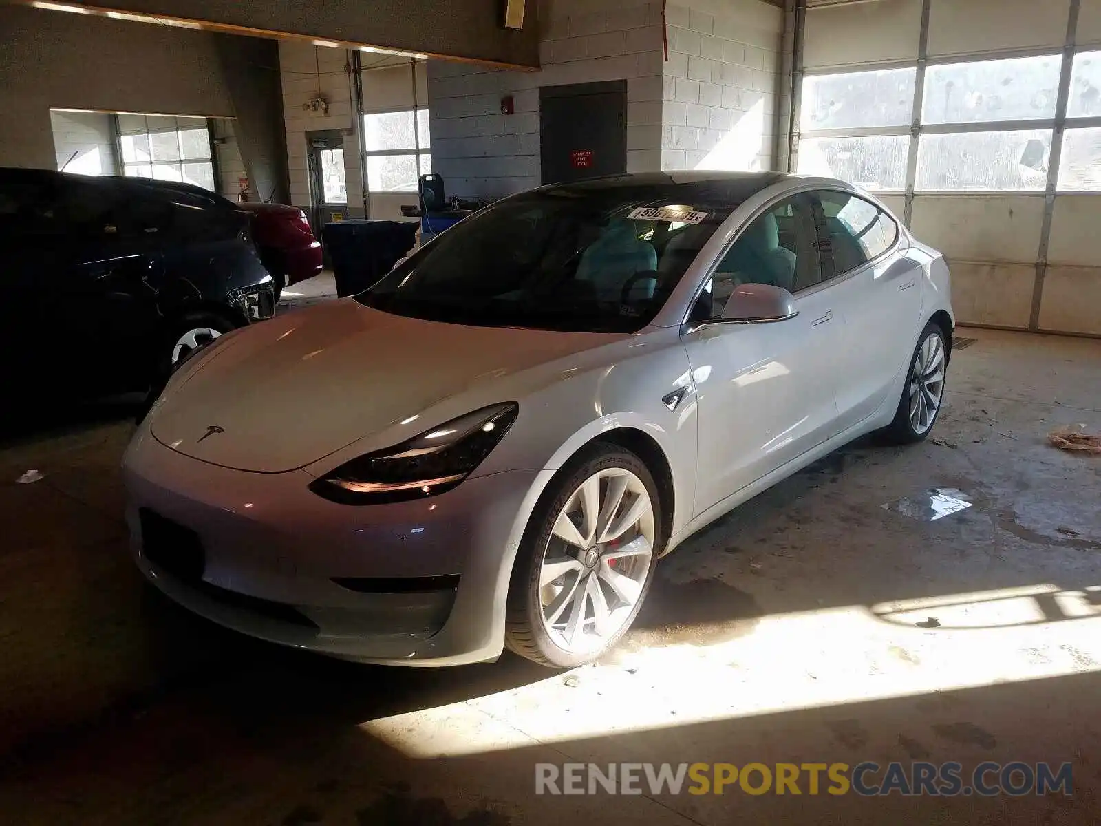 2 Photograph of a damaged car 5YJ3E1EB6KF487384 TESLA MODEL 3 2019