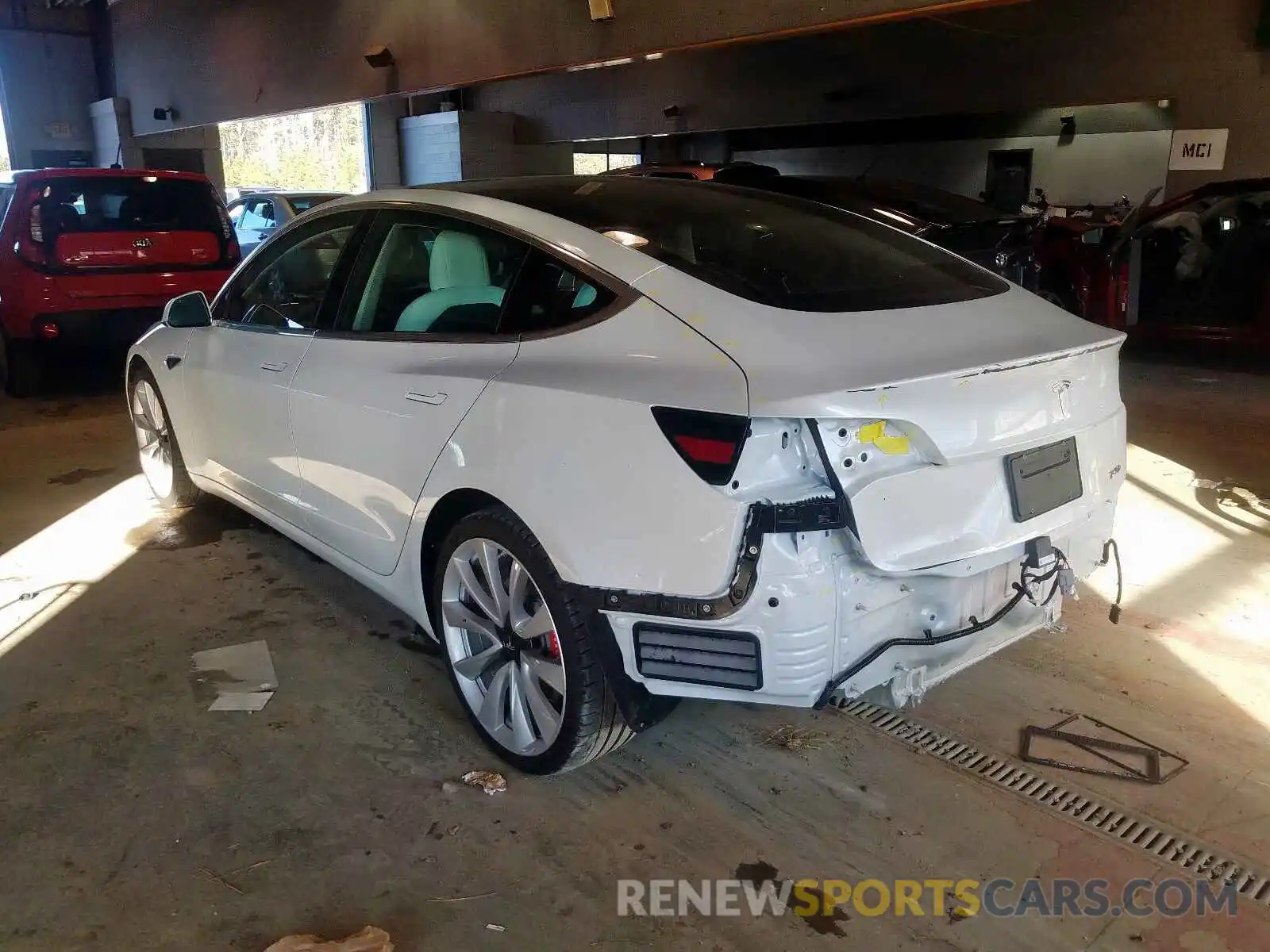 3 Photograph of a damaged car 5YJ3E1EB6KF487384 TESLA MODEL 3 2019