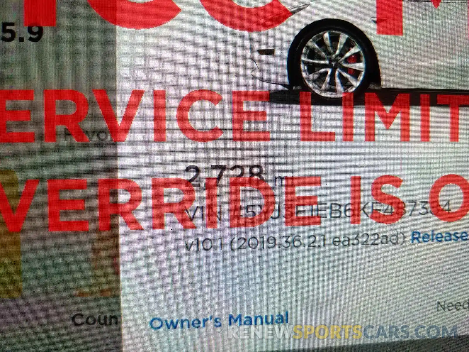 8 Photograph of a damaged car 5YJ3E1EB6KF487384 TESLA MODEL 3 2019