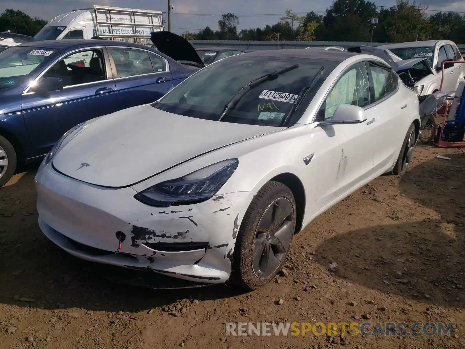 2 Photograph of a damaged car 5YJ3E1EB6KF493170 TESLA MODEL 3 2019