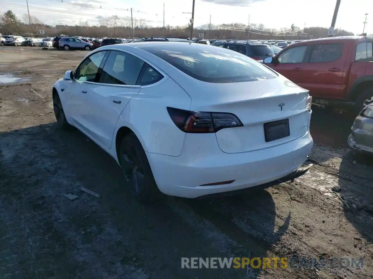 3 Photograph of a damaged car 5YJ3E1EB6KF493489 TESLA MODEL 3 2019