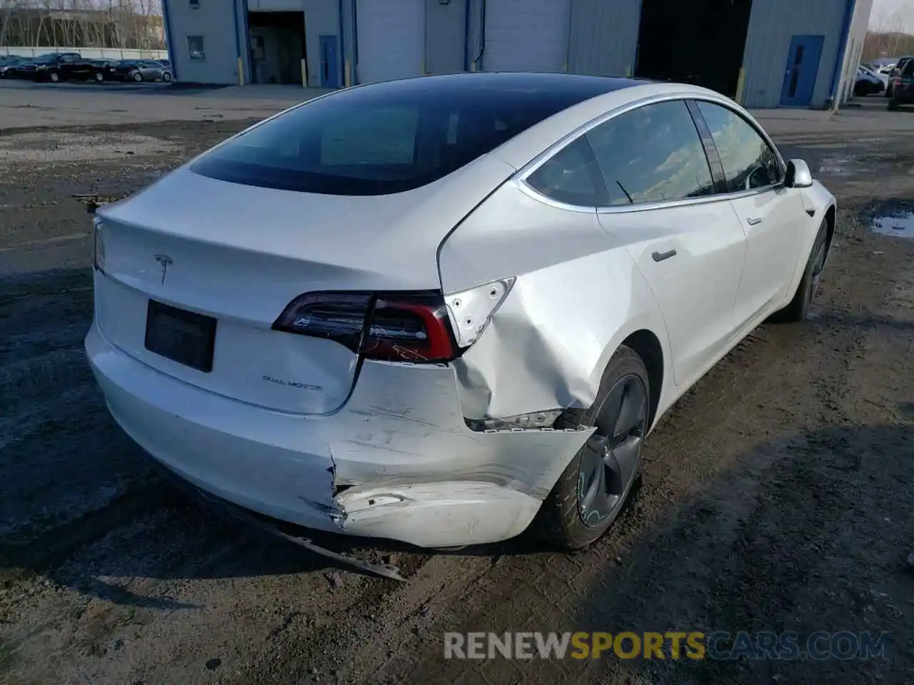 4 Photograph of a damaged car 5YJ3E1EB6KF493489 TESLA MODEL 3 2019