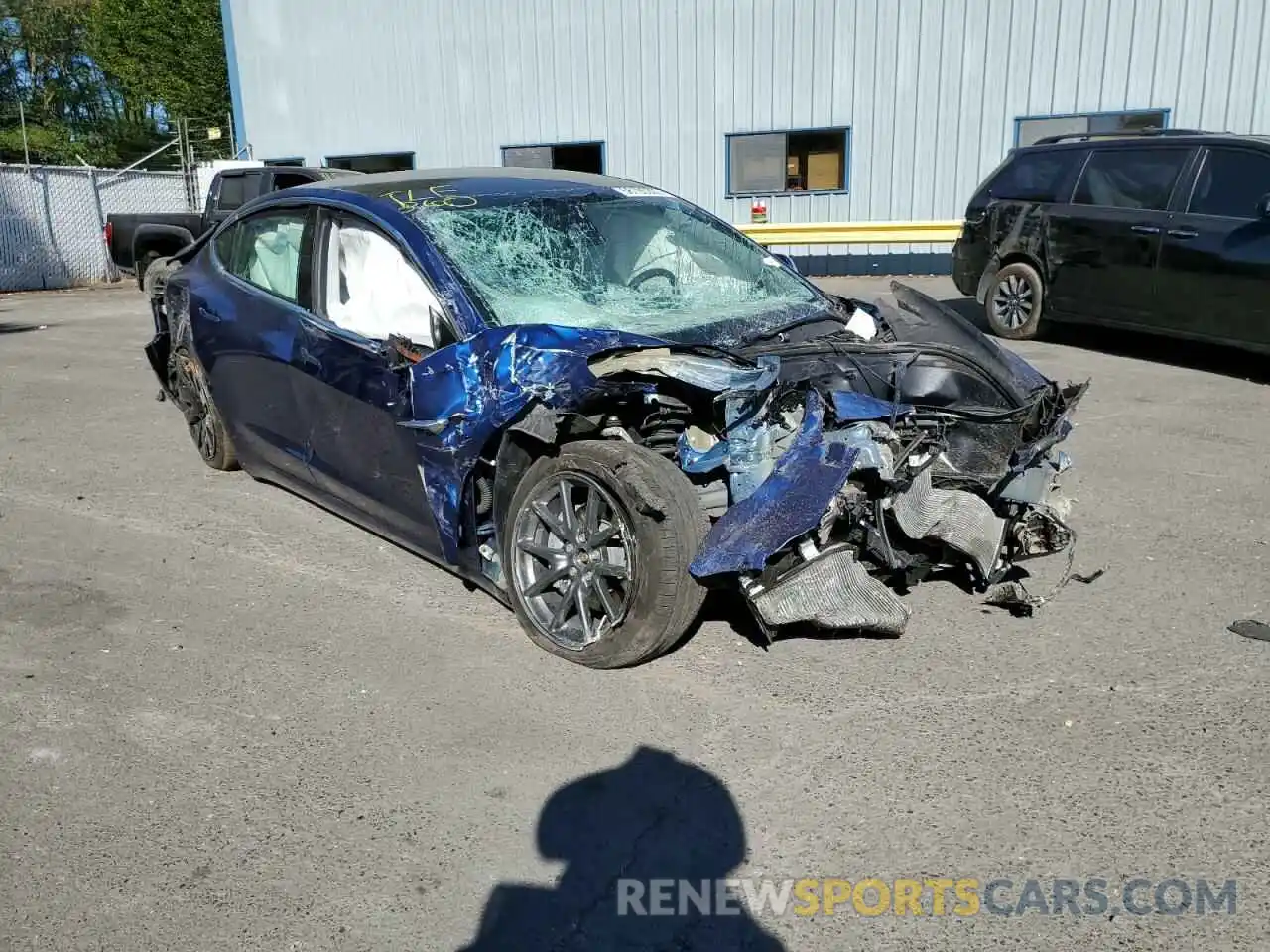 1 Photograph of a damaged car 5YJ3E1EB6KF497204 TESLA MODEL 3 2019