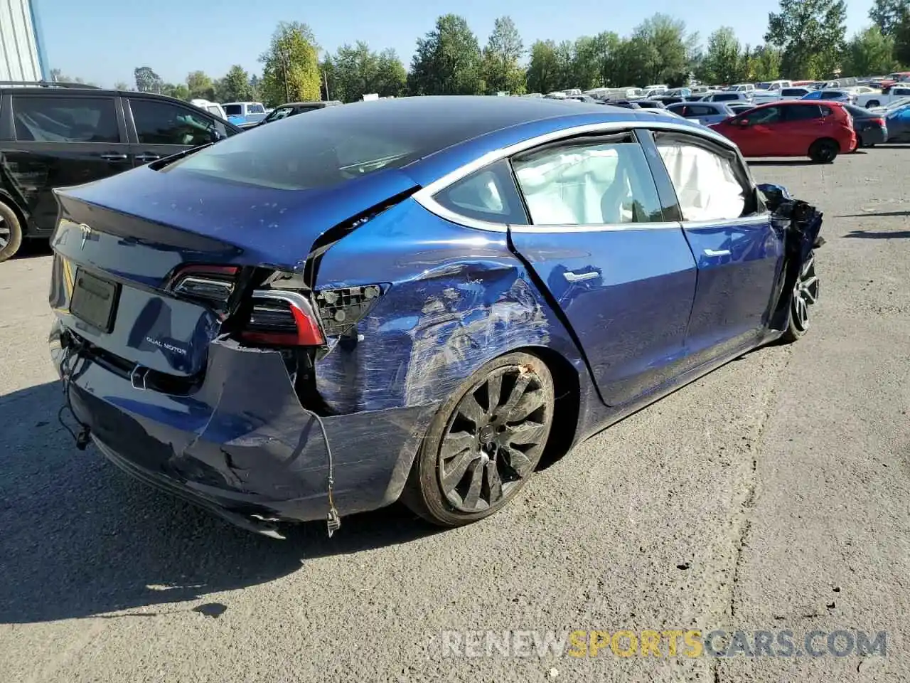 4 Photograph of a damaged car 5YJ3E1EB6KF497204 TESLA MODEL 3 2019