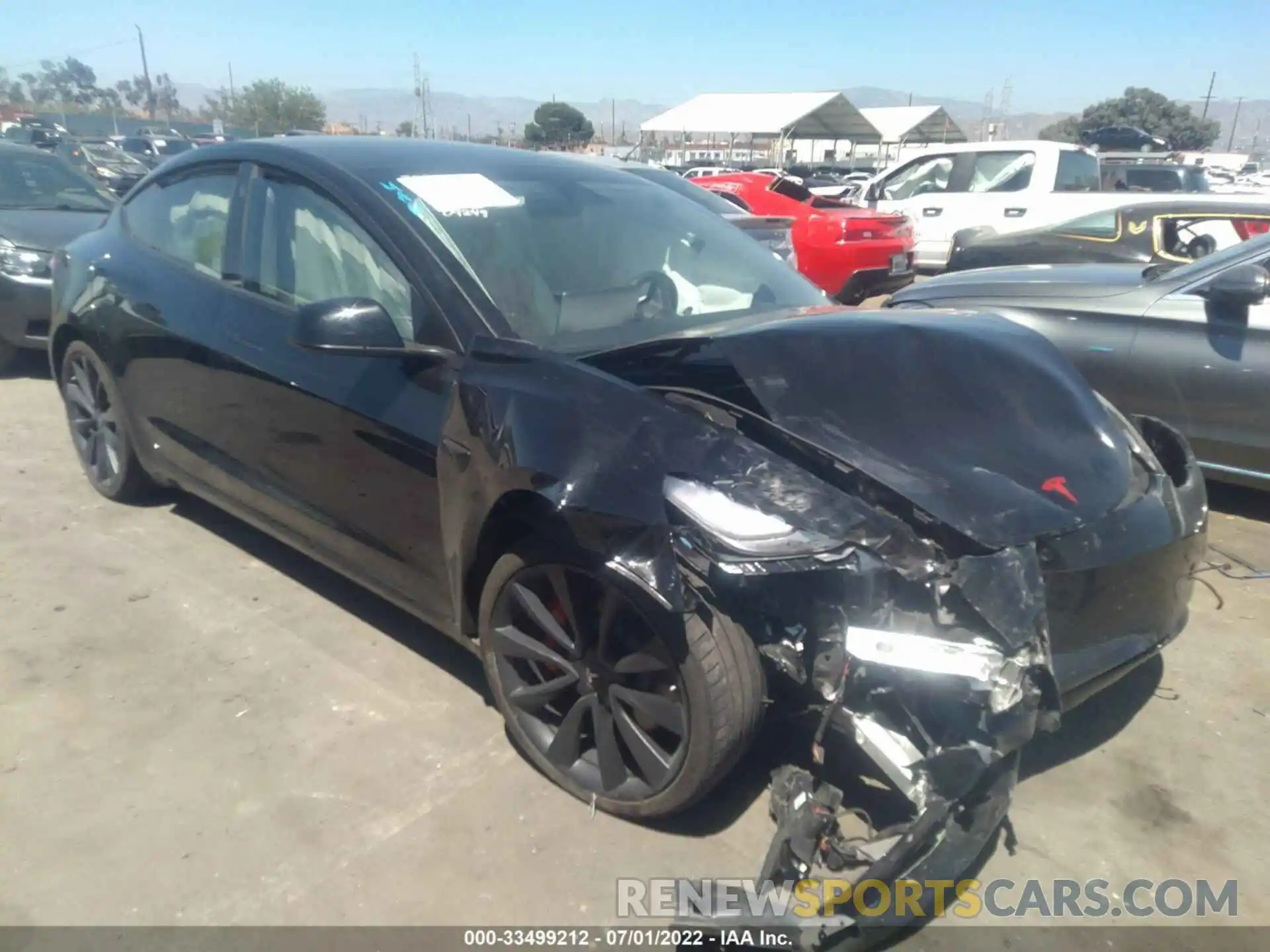 1 Photograph of a damaged car 5YJ3E1EB6KF498014 TESLA MODEL 3 2019