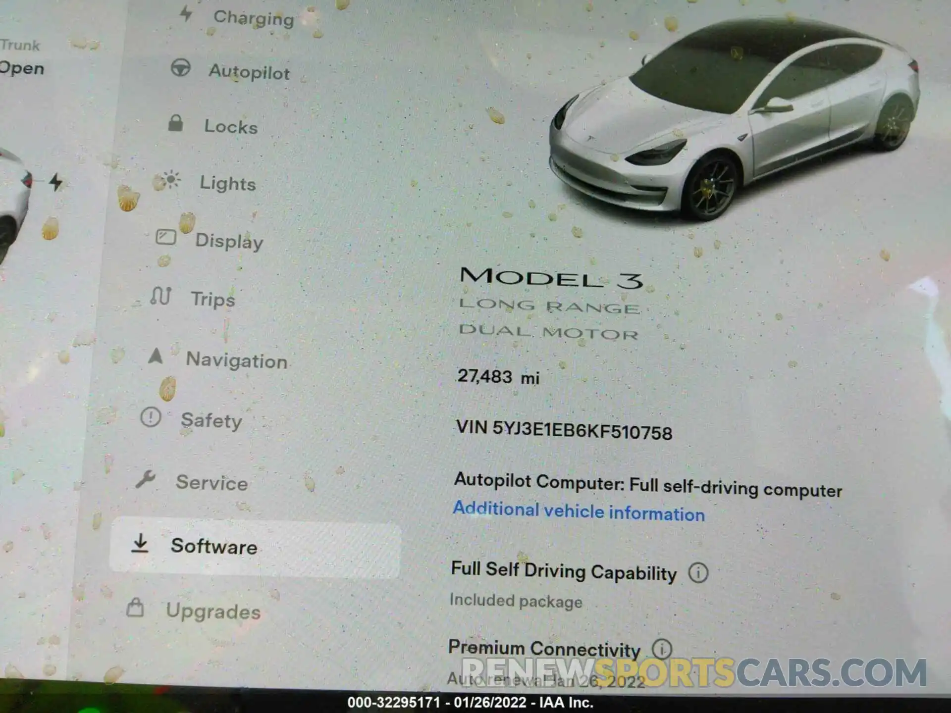 7 Фотография поврежденного автомобиля 5YJ3E1EB6KF510758 TESLA MODEL 3 2019