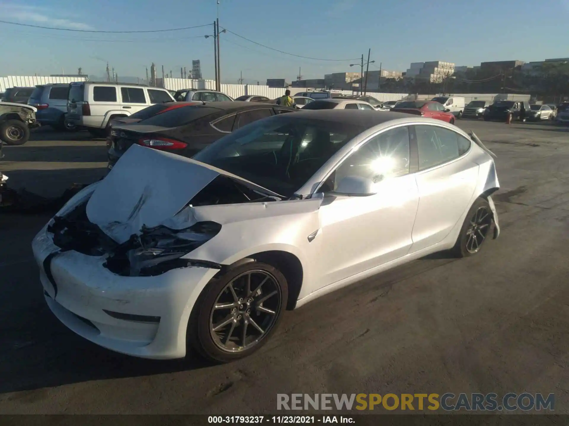 2 Photograph of a damaged car 5YJ3E1EB6KF510792 TESLA MODEL 3 2019