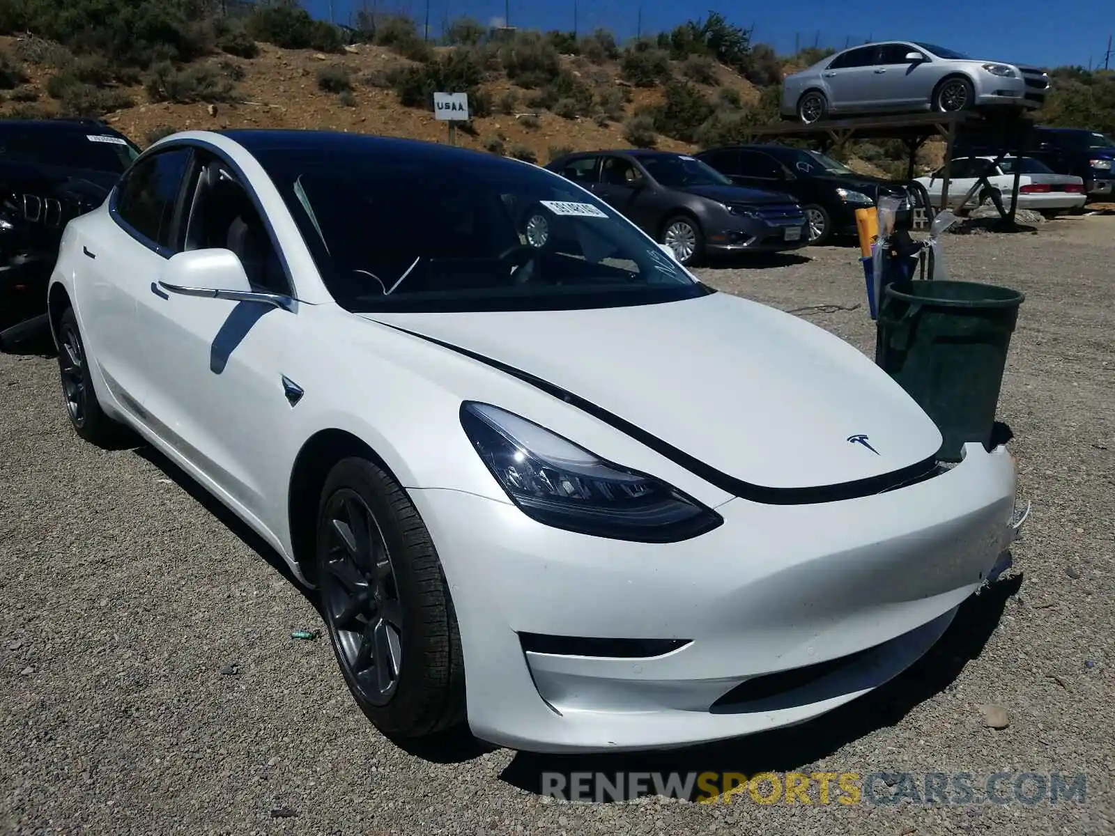 1 Photograph of a damaged car 5YJ3E1EB6KF511375 TESLA MODEL 3 2019